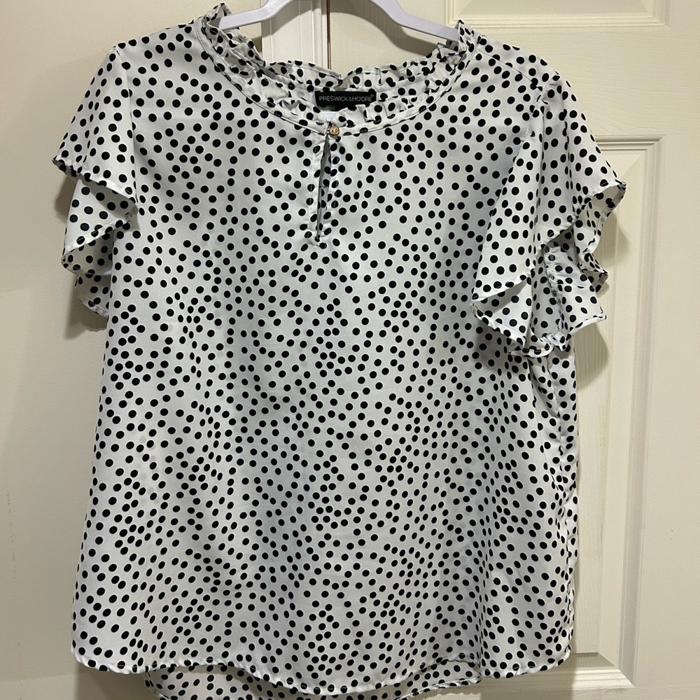 Black & White Polka Dot Blouse